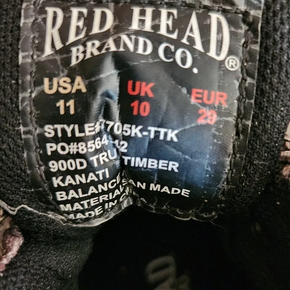 RedHead‎ 900 D True Timber Kanati Waterproof Boots Hiking Hunting Camo Kid's 11